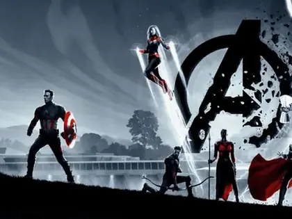 Arte ilustrativa de filme de super-heróis
