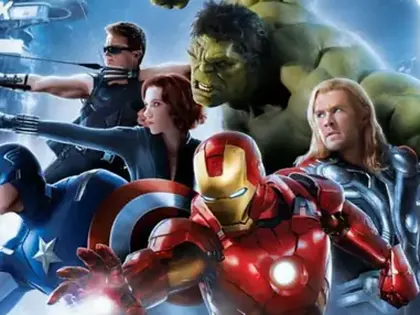 Arte ilustrativa de filme de super-heróis