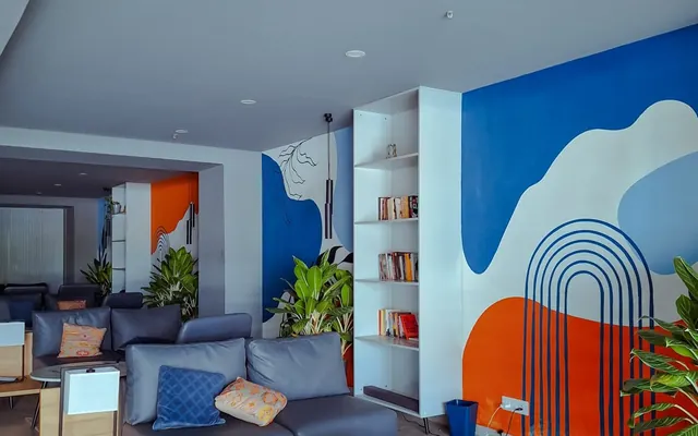 Sala de estar decorada