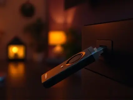 Stick de streaming conectado à entrada HDMI da TV
